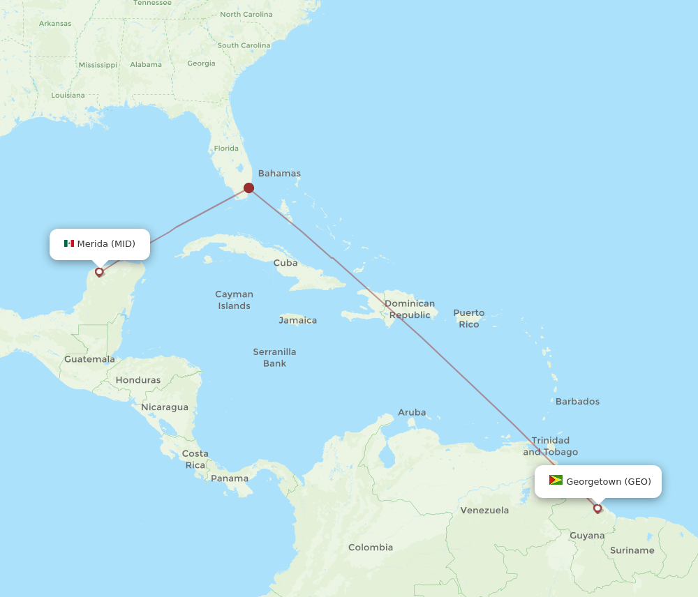 GEO-MID flight routes