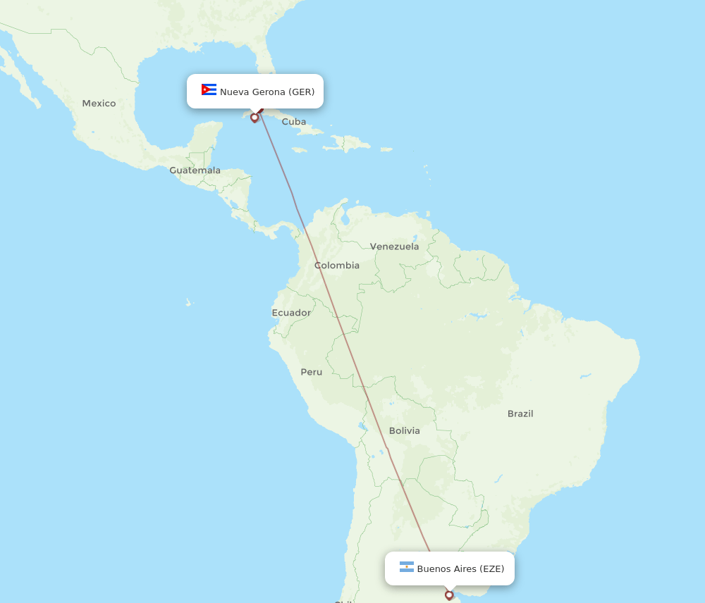 GER-EZE flight routes