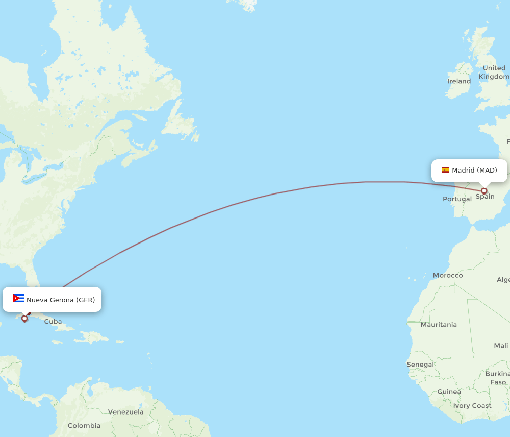 GER-MAD flight routes