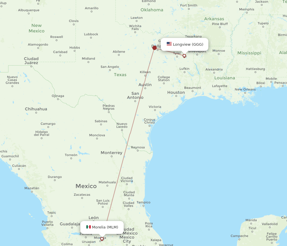 GGG-MLM flight routes