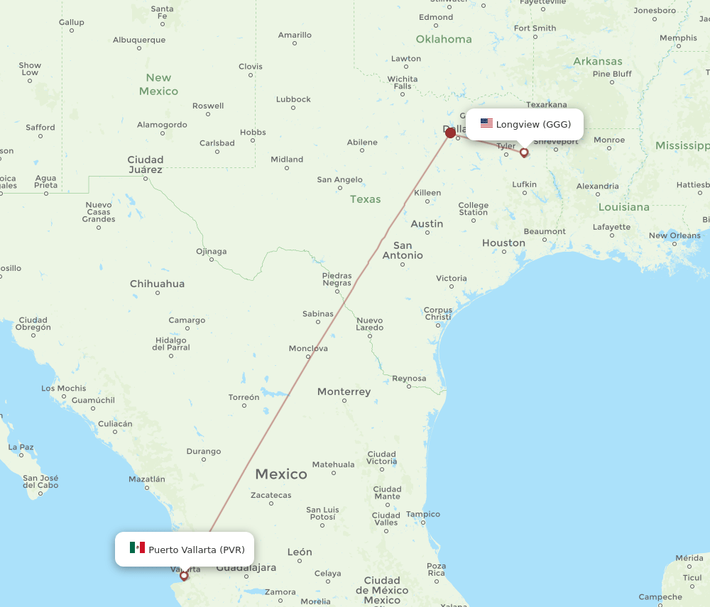 GGG-PVR flight routes