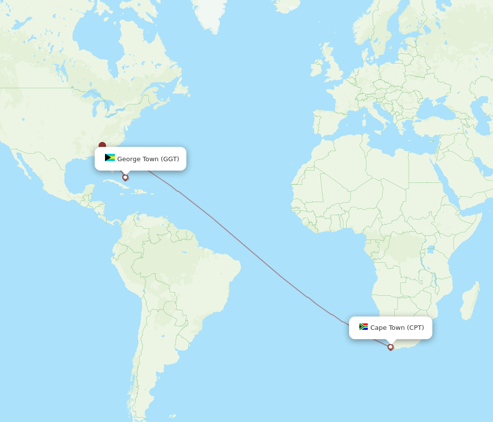 GGT-CPT flight routes