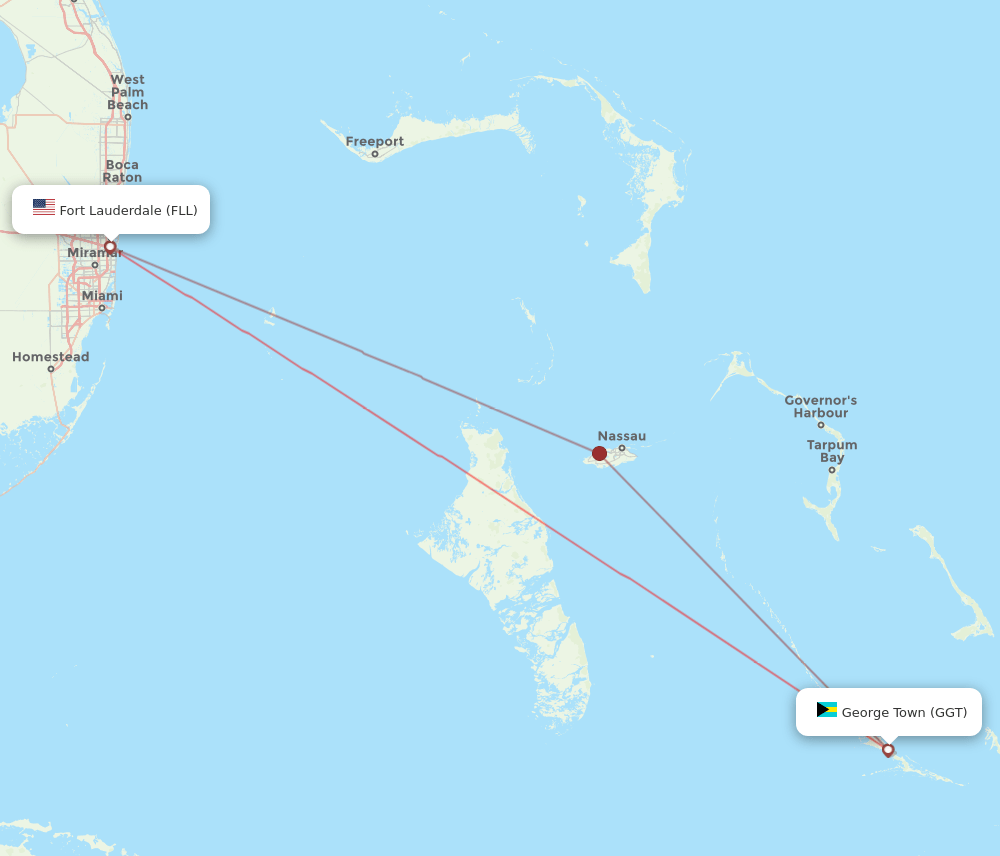 GGT-FLL flight routes