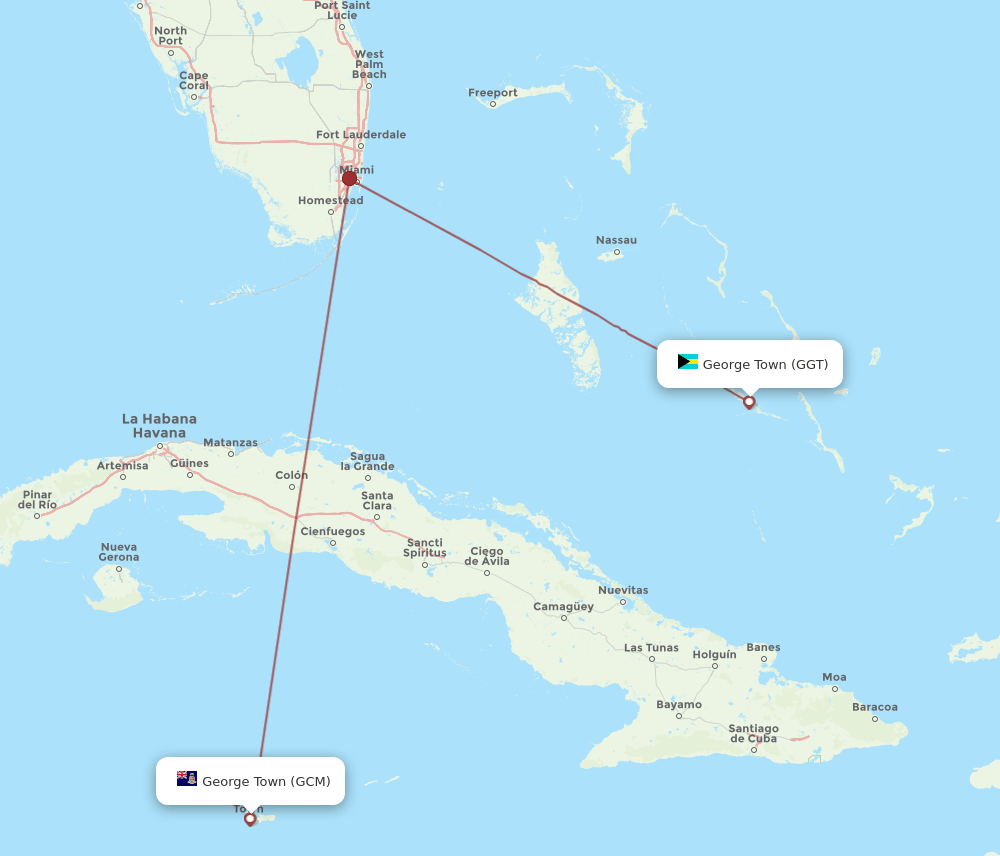 GGT-GCM flight routes