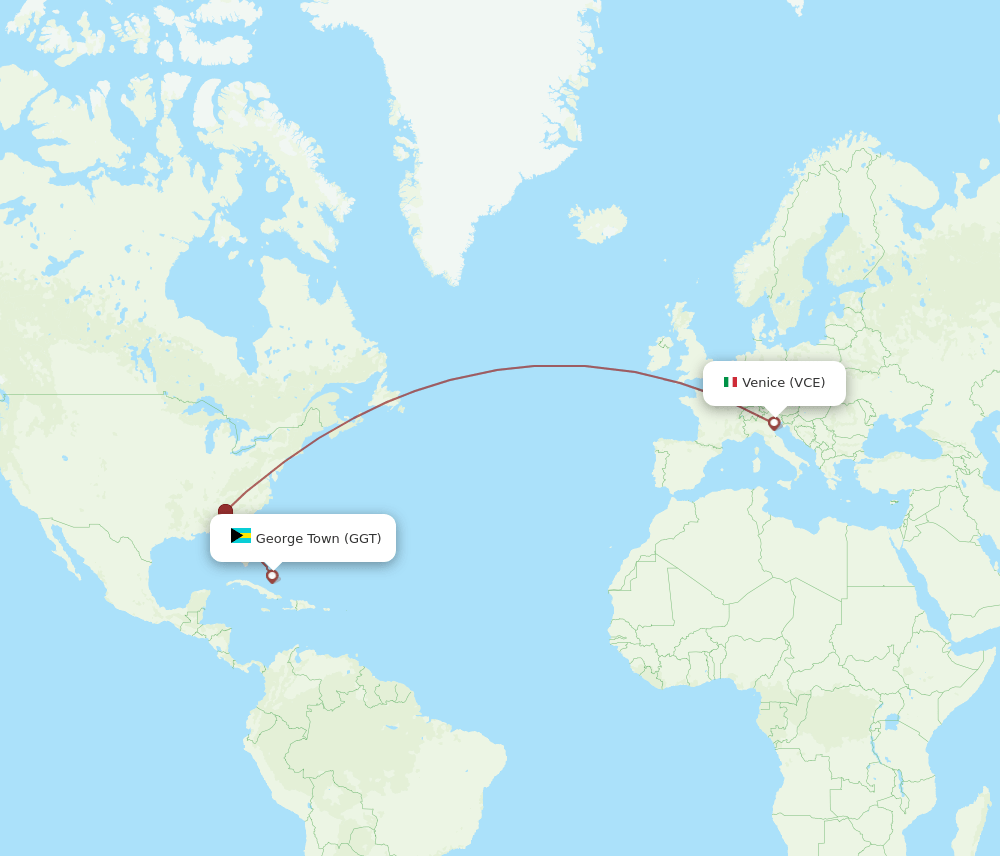 GGT-VCE flight routes