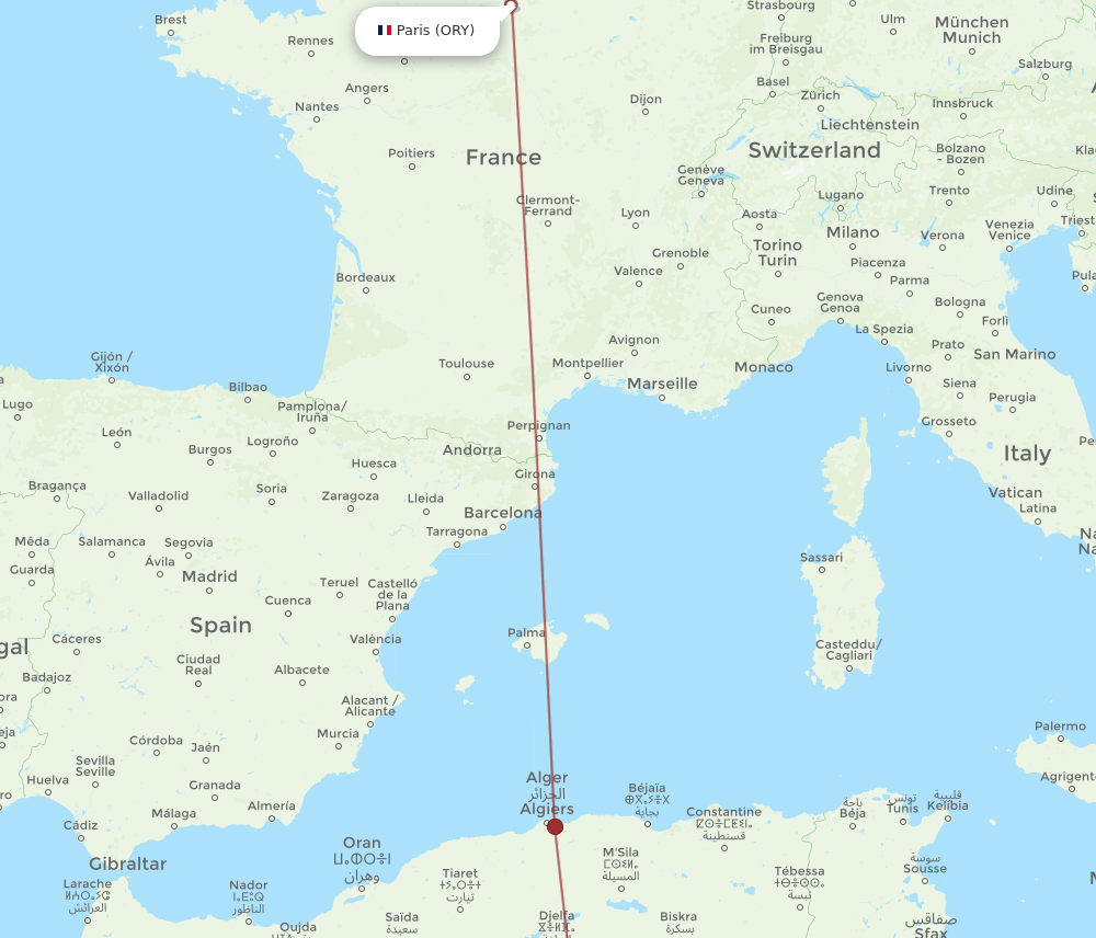 GHA-ORY flight routes