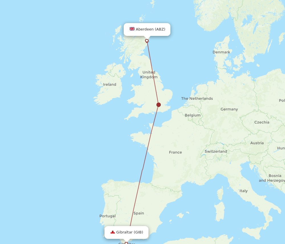 GIB-ABZ flight routes