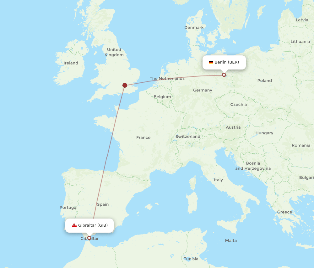 GIB-BER flight routes