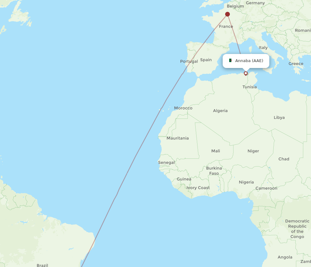 GIG-AAE flight routes
