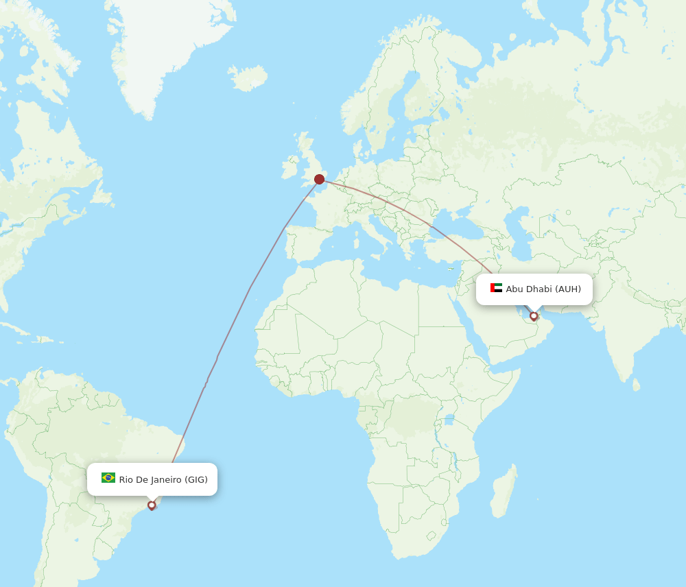 GIG-AUH flight routes