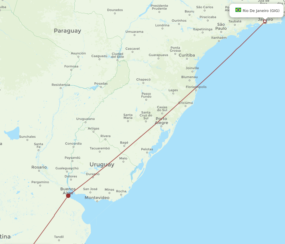 GIG-BHI flight routes