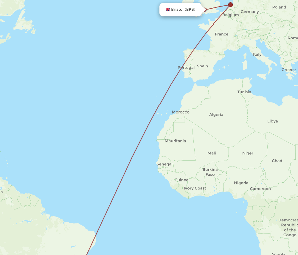 GIG-BRS flight routes