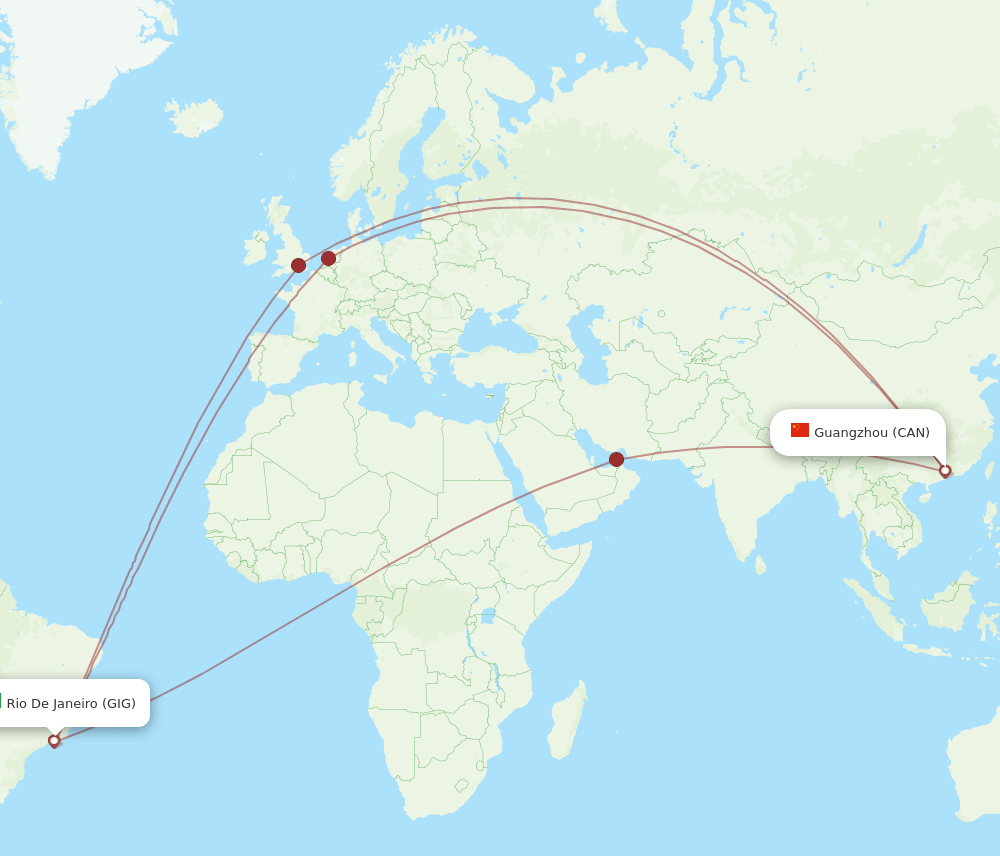 GIG-CAN flight routes