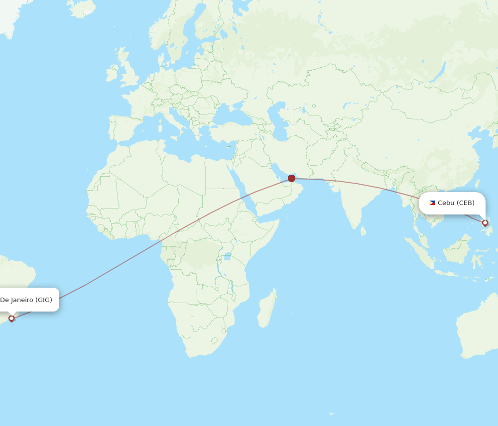 GIG-CEB flight routes