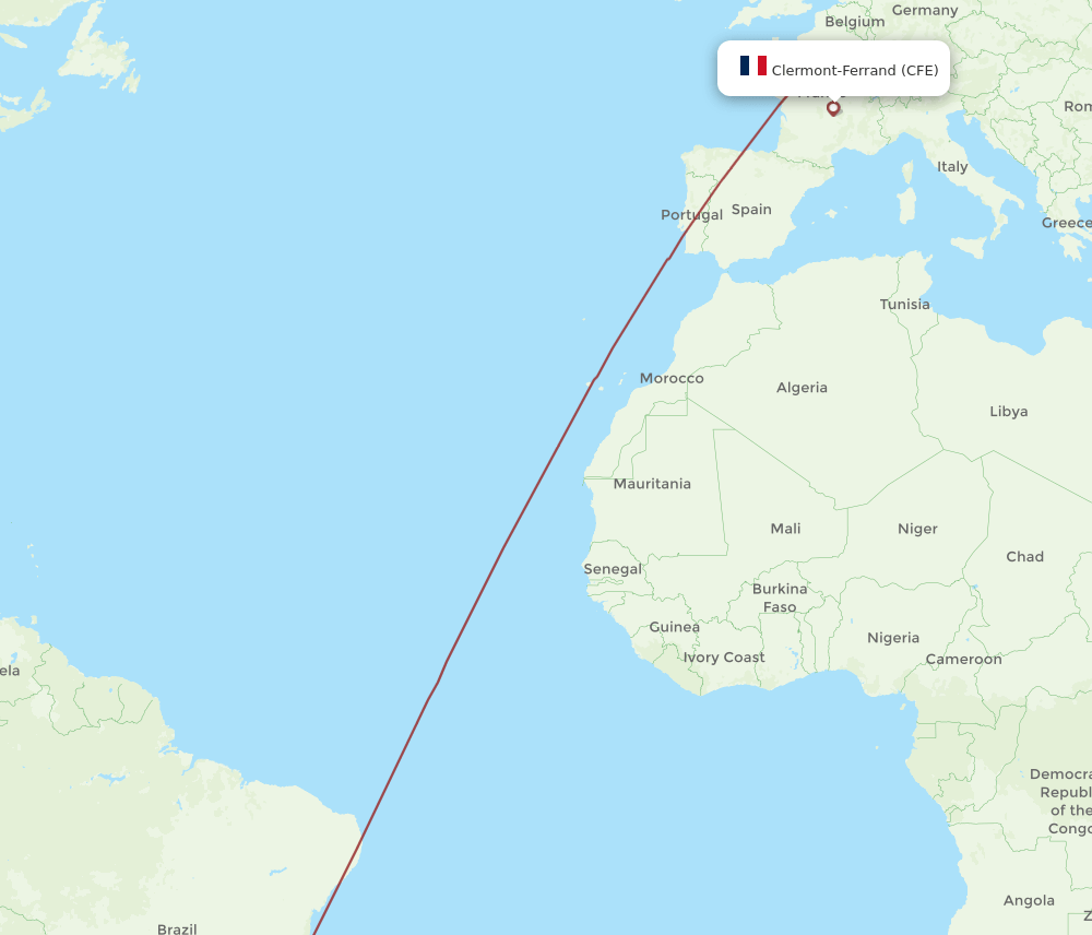 GIG-CFE flight routes