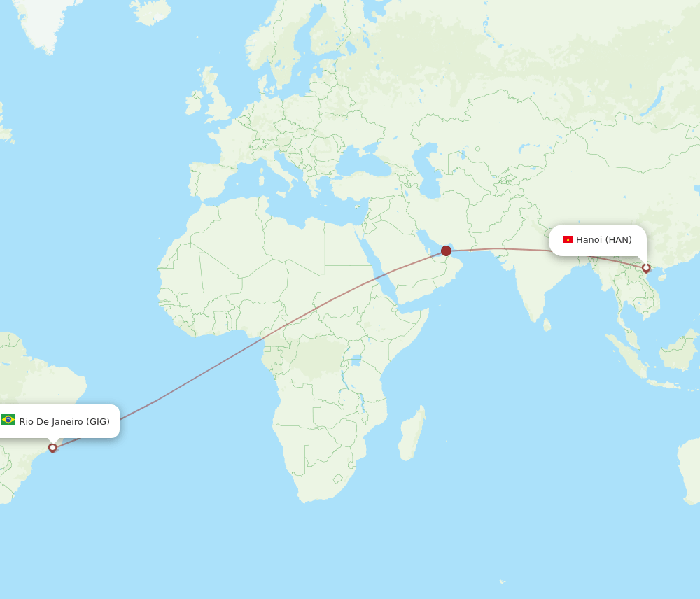 GIG-HAN flight routes