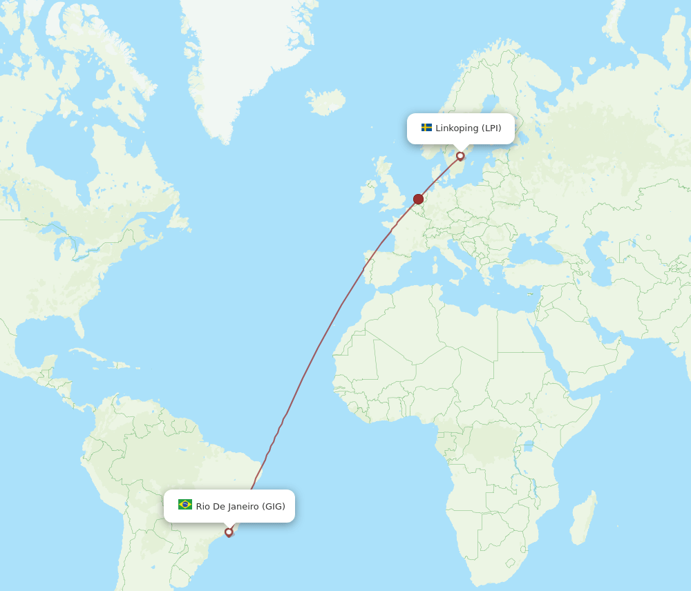 GIG-LPI flight routes