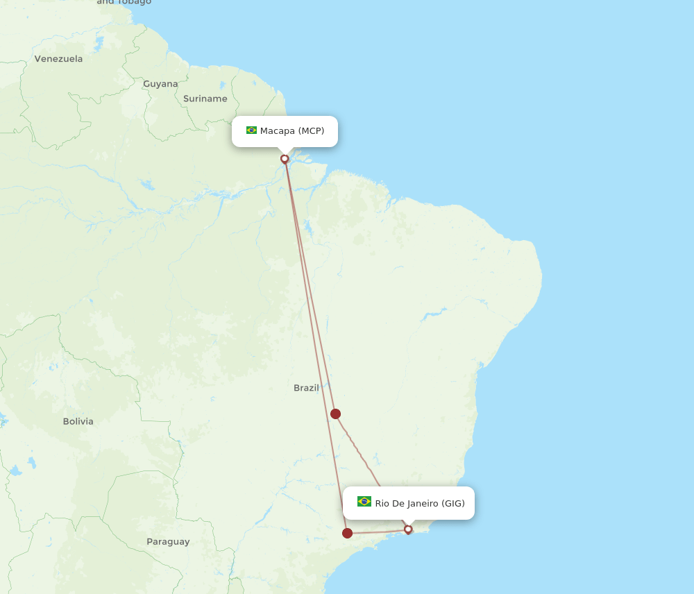 GIG-MCP flight routes