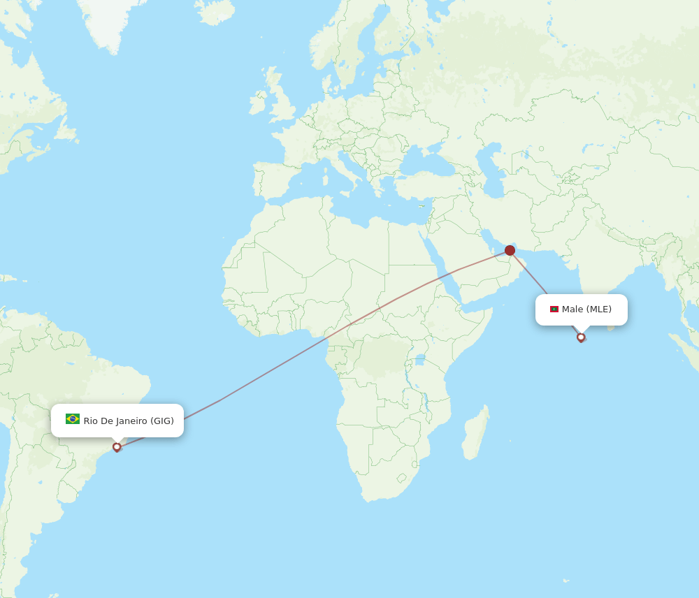 GIG-MLE flight routes