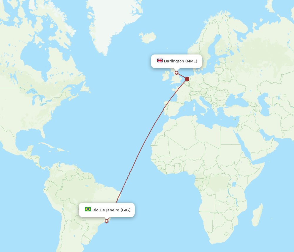 GIG-MME flight routes