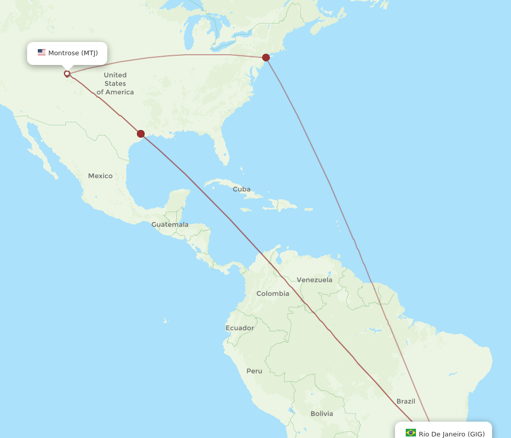 GIG-MTJ flight routes