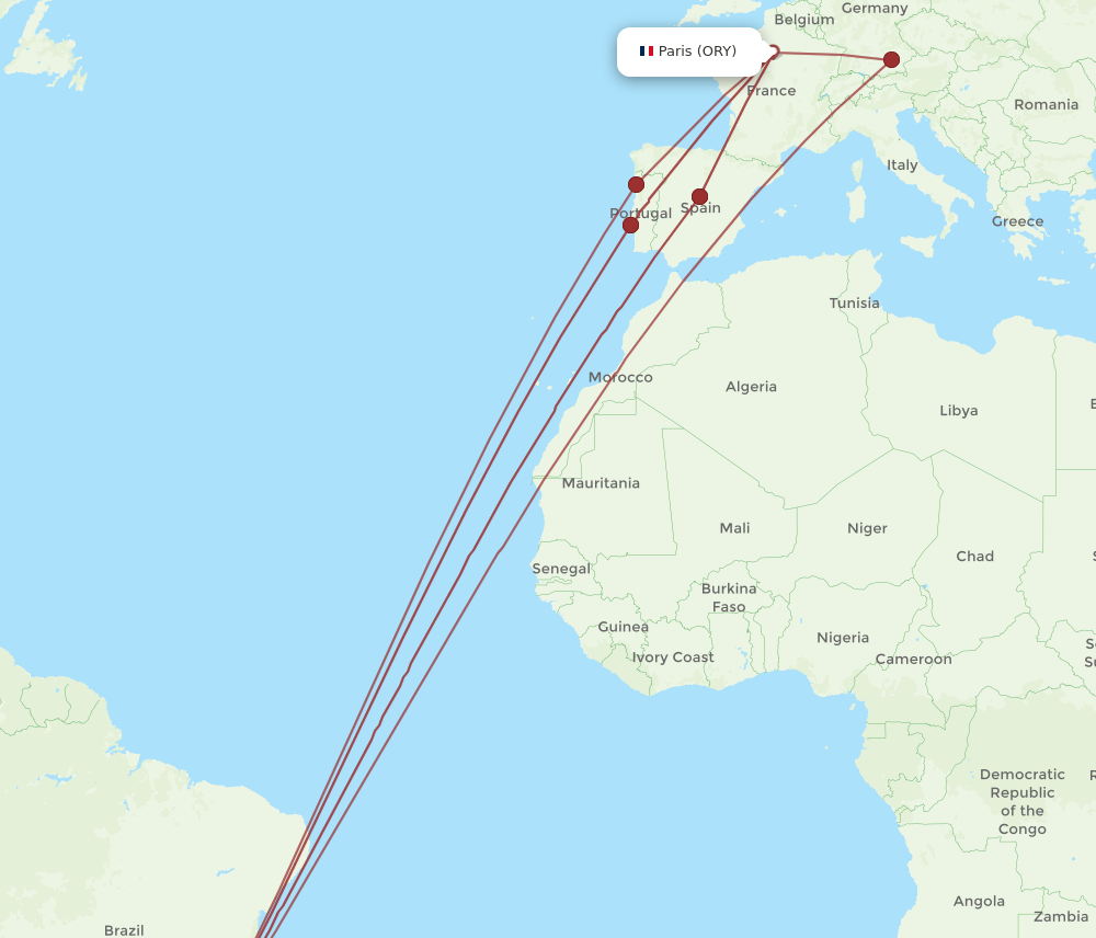 GIG-ORY flight routes