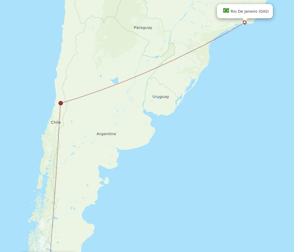 GIG-PNT flight routes