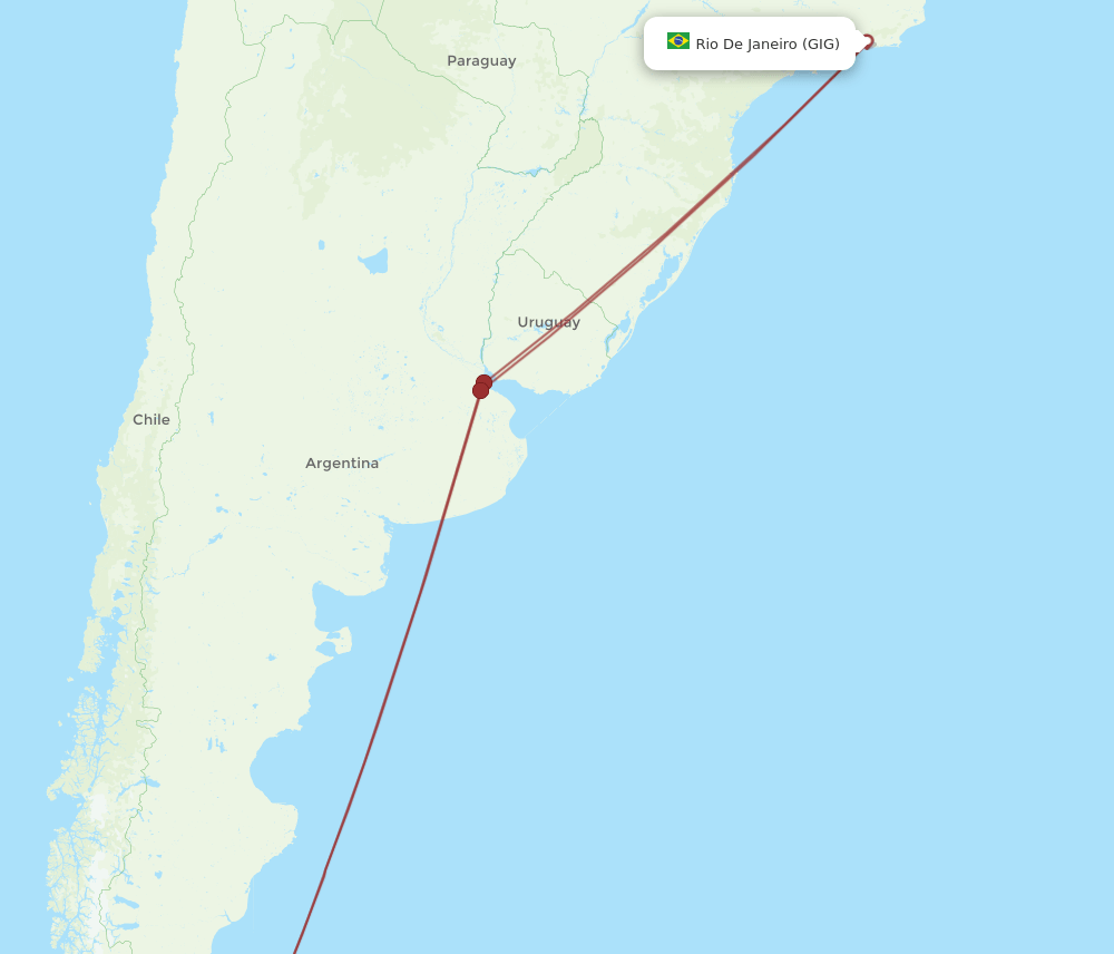 GIG-RGA flight routes
