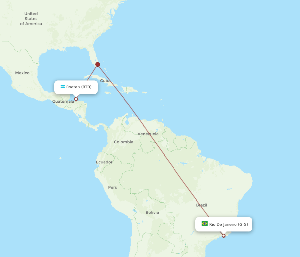 GIG-RTB flight routes