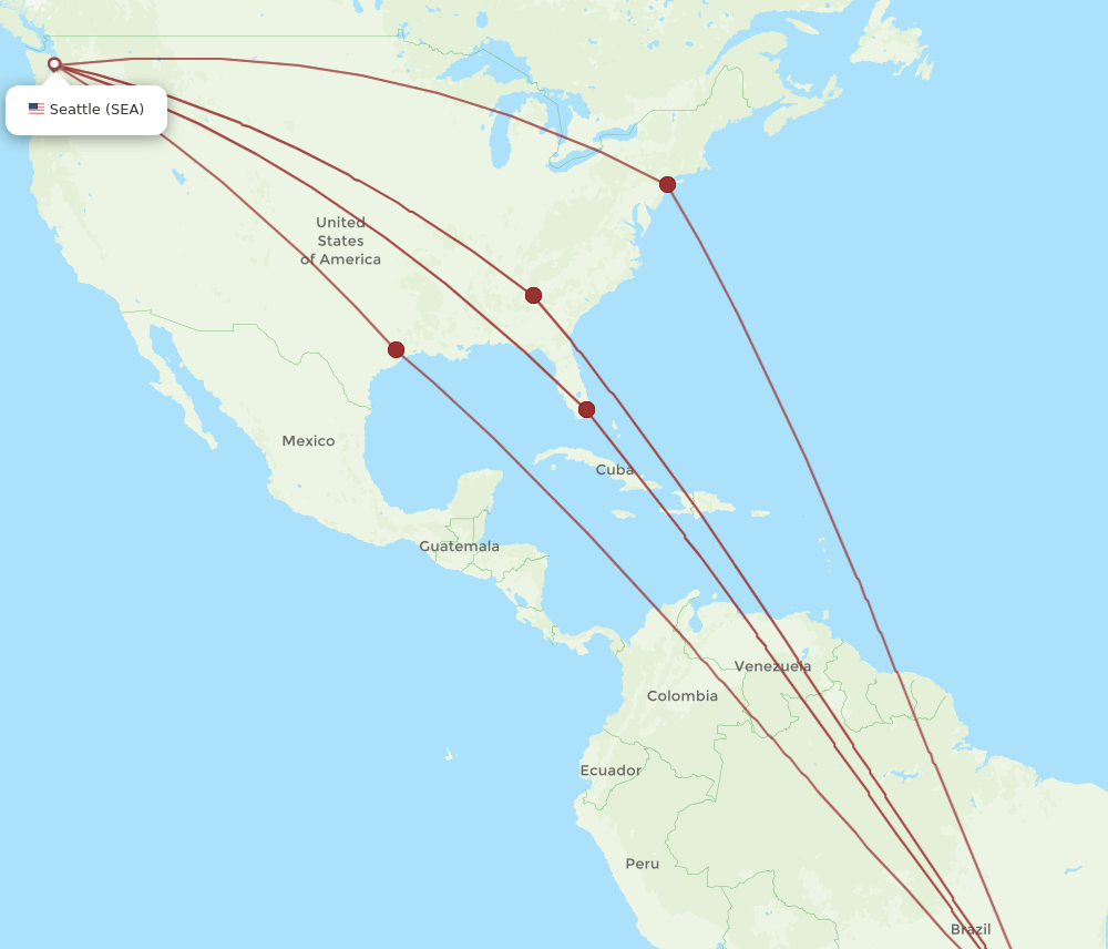 GIG-SEA flight routes