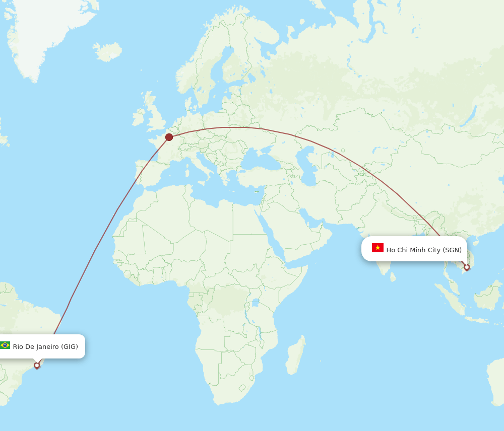 GIG-SGN flight routes