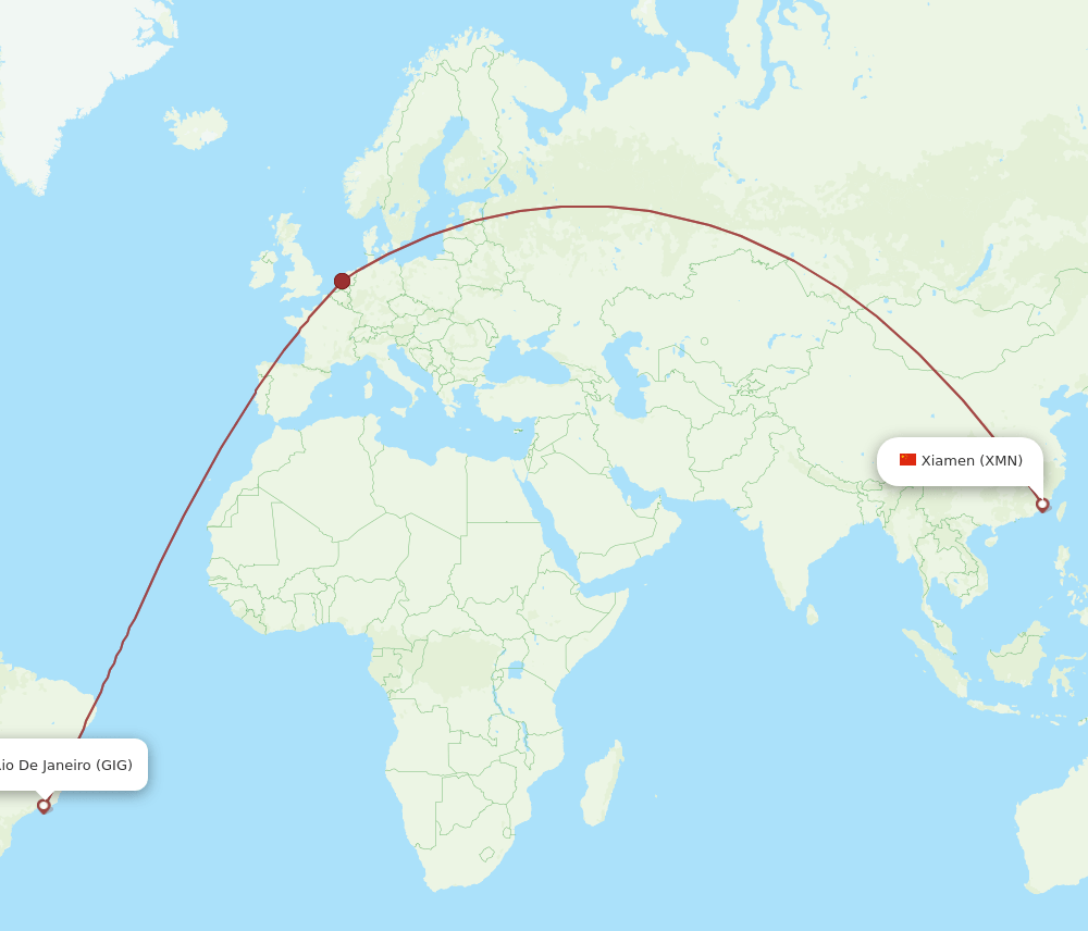 XMN to GIG flights and routes map