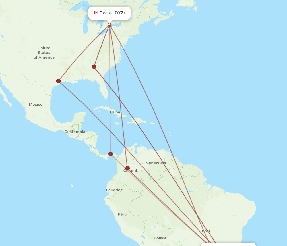 GIG-YYZ flight routes