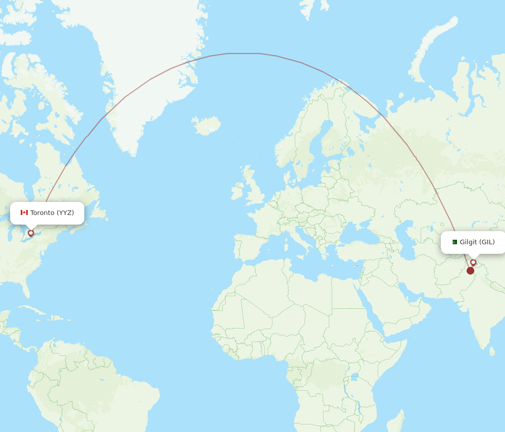 GIL-YYZ flight routes