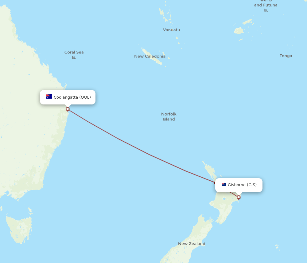 GIS-OOL flight routes
