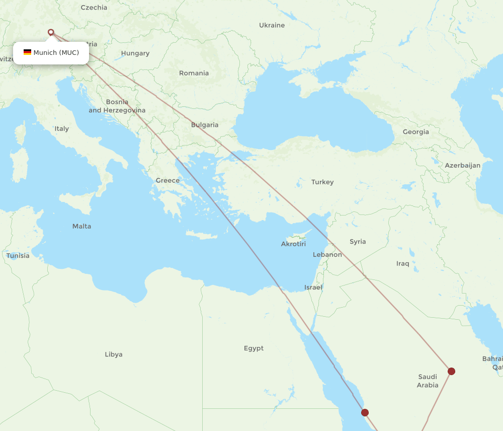 GIZ-MUC flight routes