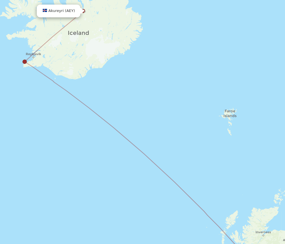 GLA-AEY flight routes