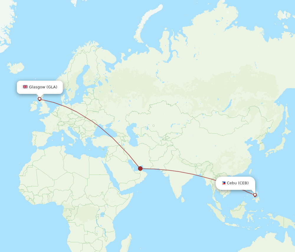 GLA-CEB flight routes