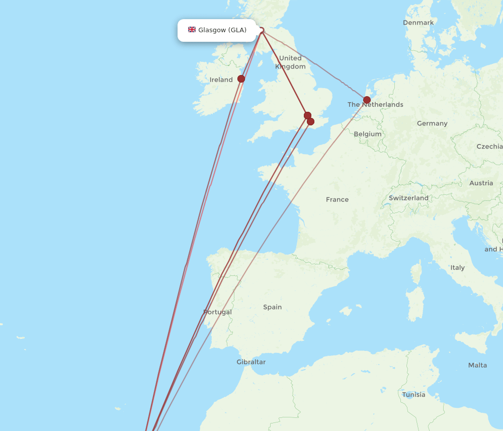 GLA-LPA flight routes