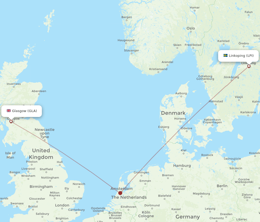 GLA-LPI flight routes