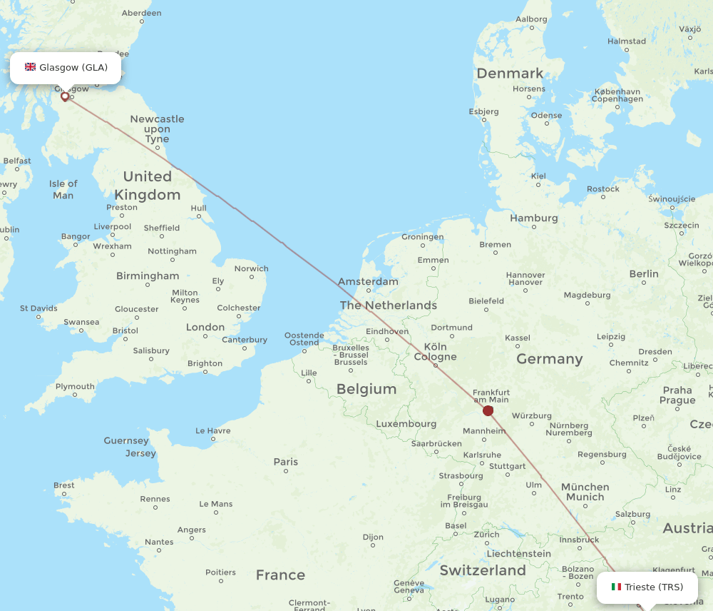 GLA-TRS flight routes