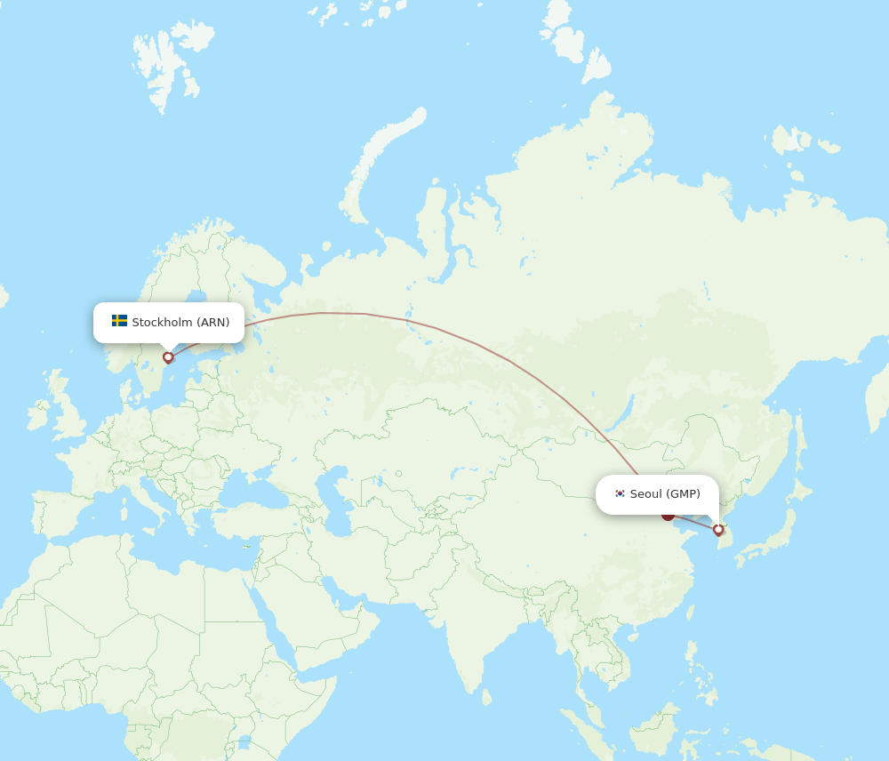 GMP-ARN flight routes