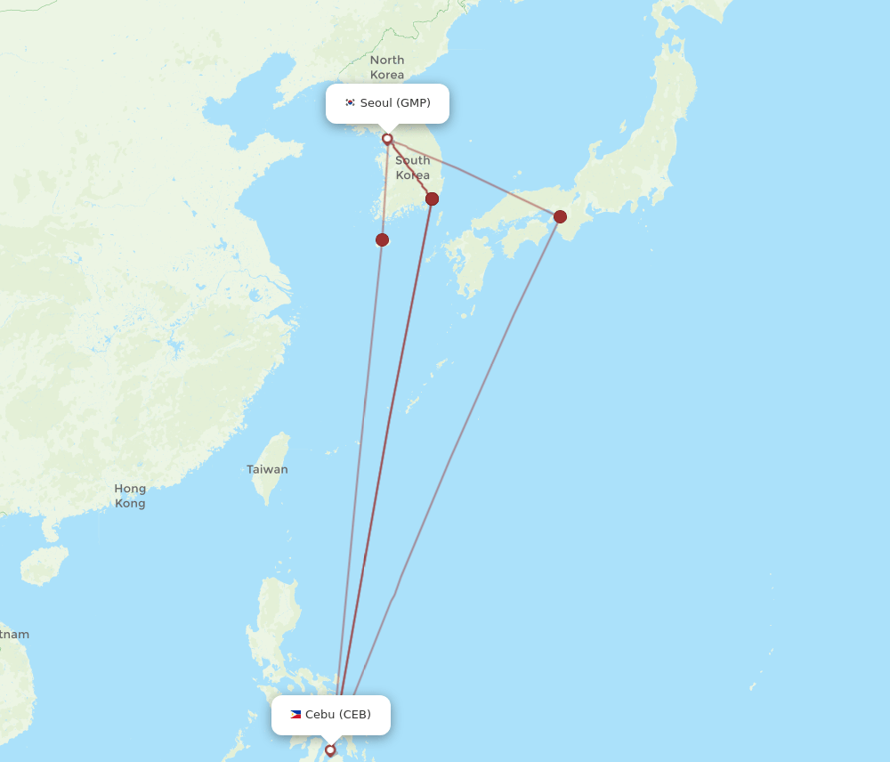 GMP-CEB flight routes