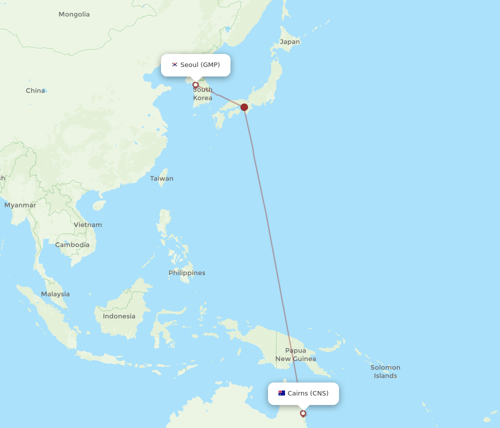 GMP-CNS flight routes