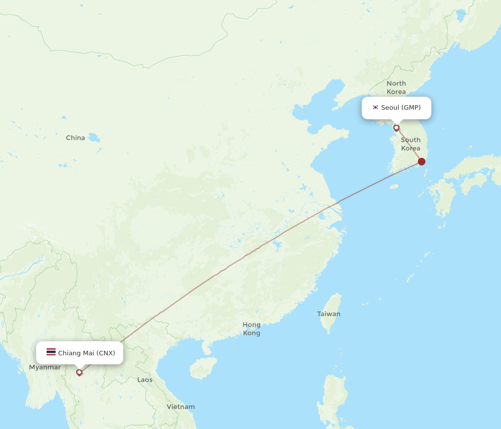 GMP-CNX flight routes