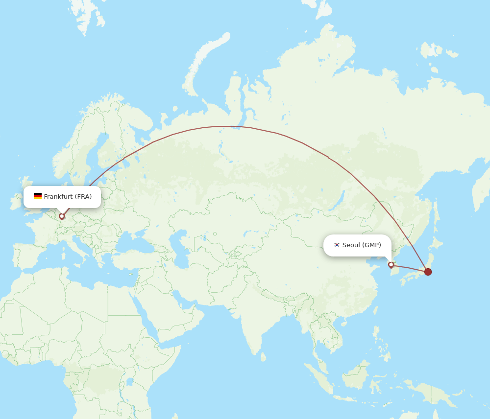 GMP to FRA flights and routes map