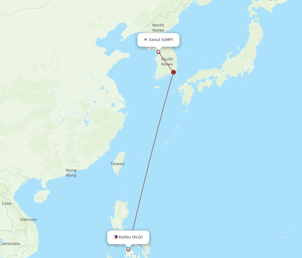GMP-KLO flight routes