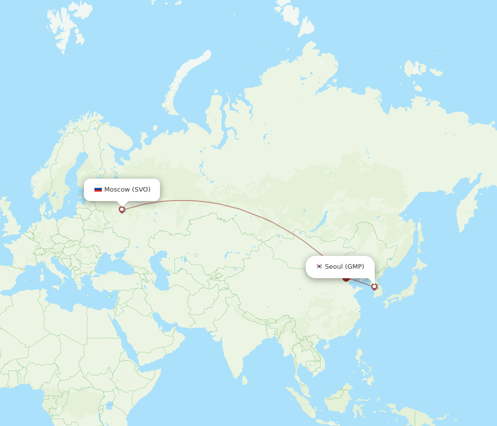 GMP-SVO flight routes