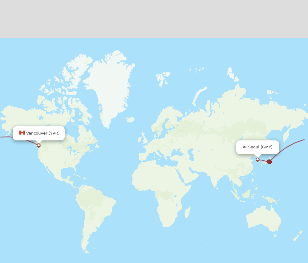 GMP-YVR flight routes