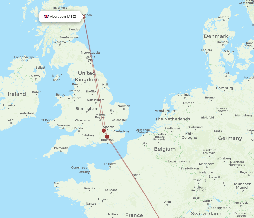GNB-ABZ flight routes